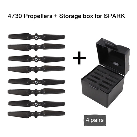 Sunnylife DJI Spark Drone Accessories 4730 Foldable Compound Propeller Quick-release Blades Props + Storage Box Protection Cas