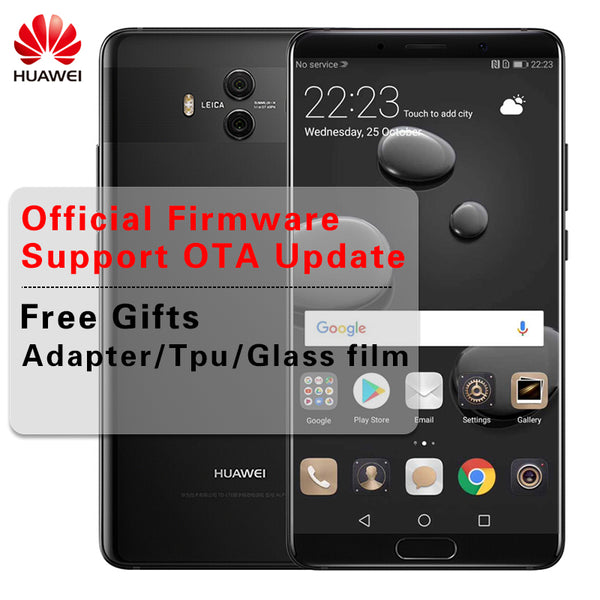 Global Firmware Huawei Mate 10 Android 8.0 Mobile Phone Dual Rear Camera 20MP 12MP 3D Curved Glass 5.9" 2560*1440 Octa Core